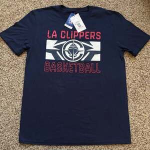 LA Clippers Men's Athletic Navy Basketball Graphic T-Shirt